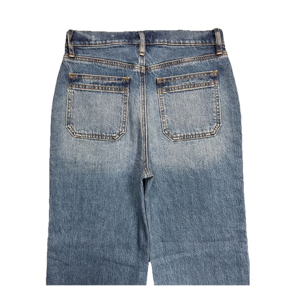 Loft Wide Leg Jeans 24/00 Blue High Rise Denim Stretch Measures 28 x 29 - Picture 4 of 9